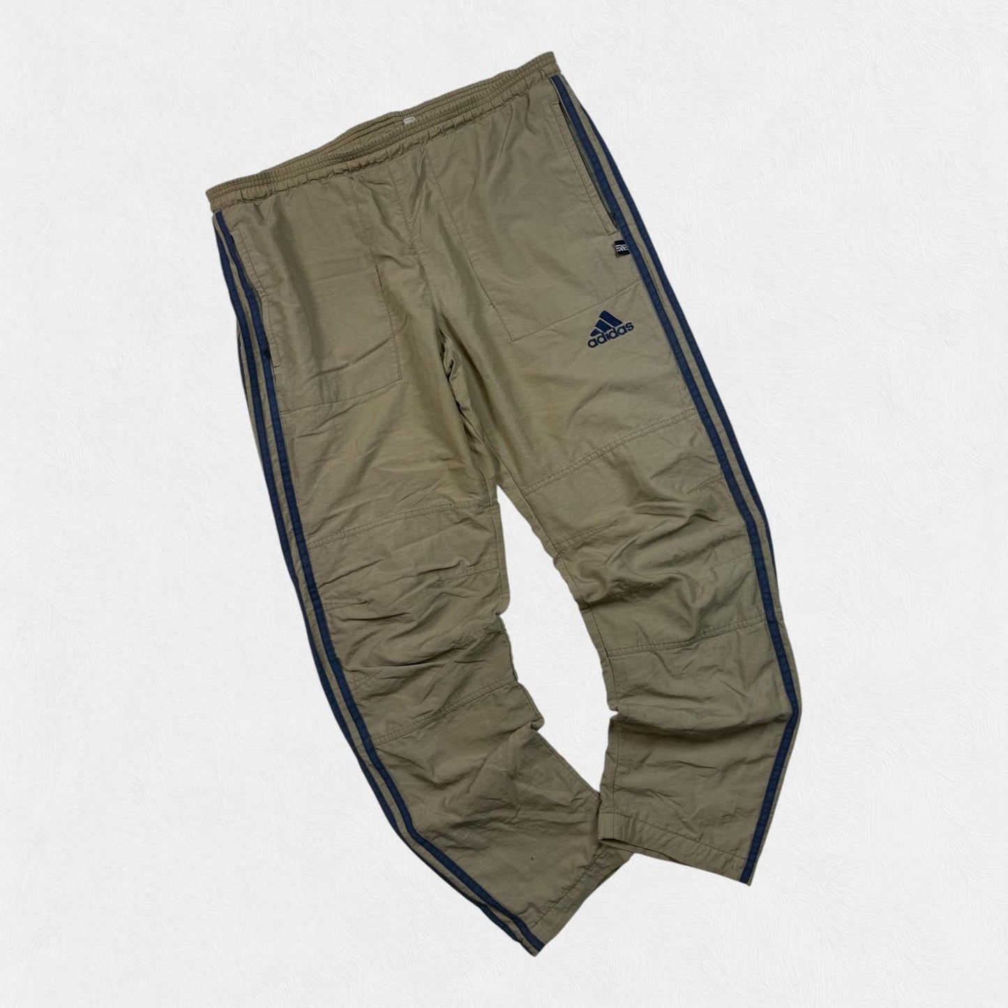 Vintage 90s Adidas side stripe baggy track pants (S)