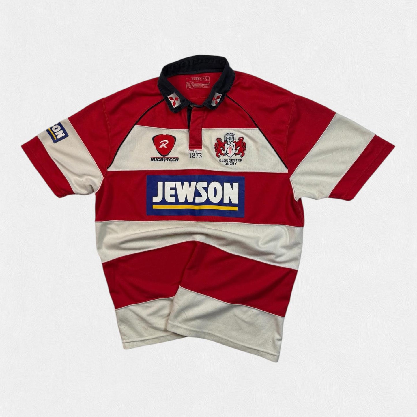 Vintage 90s Gloucester 2009/10 Rugbtech rugby union shirt (XXL)