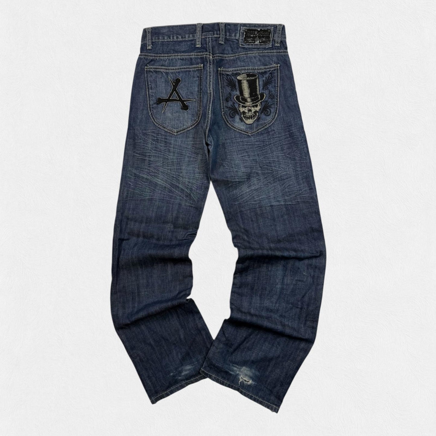 Vintage Y2K Affliction baggy hip hop Jeans (W30)