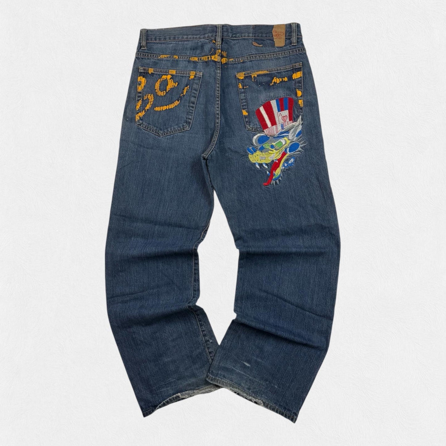 Vintage Y2K Ed Hardy baggy hip hop Jeans (W38)