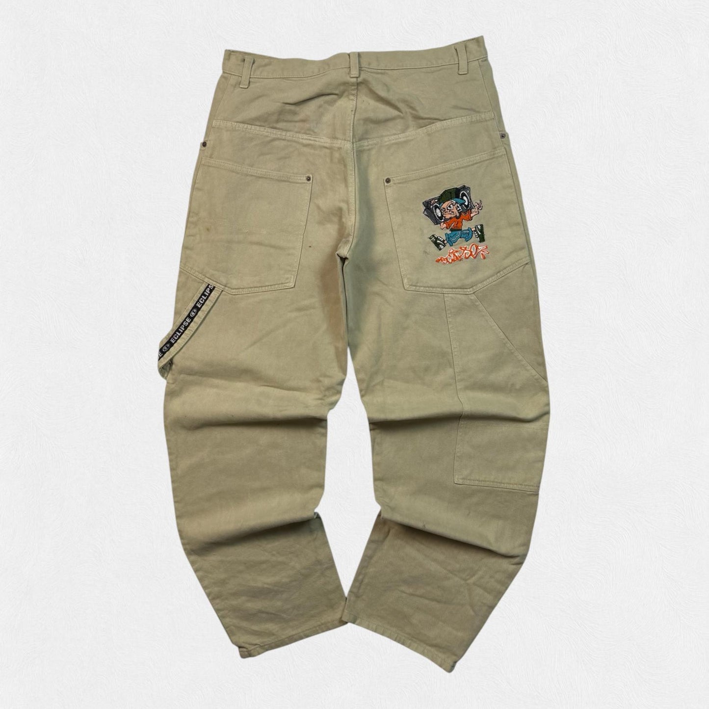 Vintage Y2K hip hop baggy carpenter pants (W36)