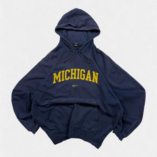 Vintage 90s Nike Michigan centre swoosh hoodie (L)