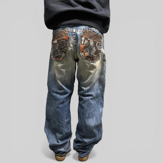 Vintage Y2K Akademiks baggy hip hop jeans (W34)