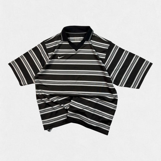 Vintage Nike striped collared football shirt (XL)