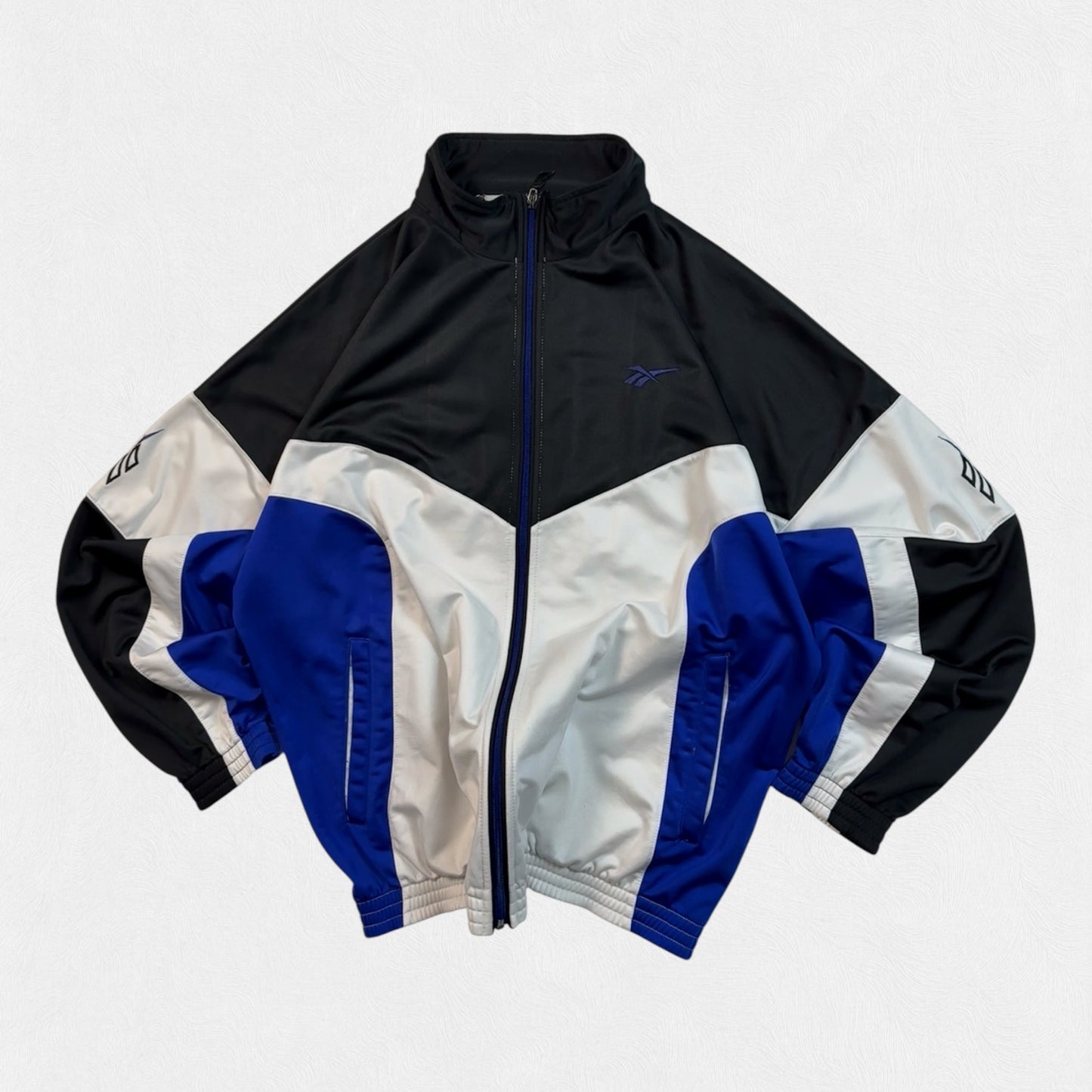 Vintage 90s Reebok colour block track jacket (L)