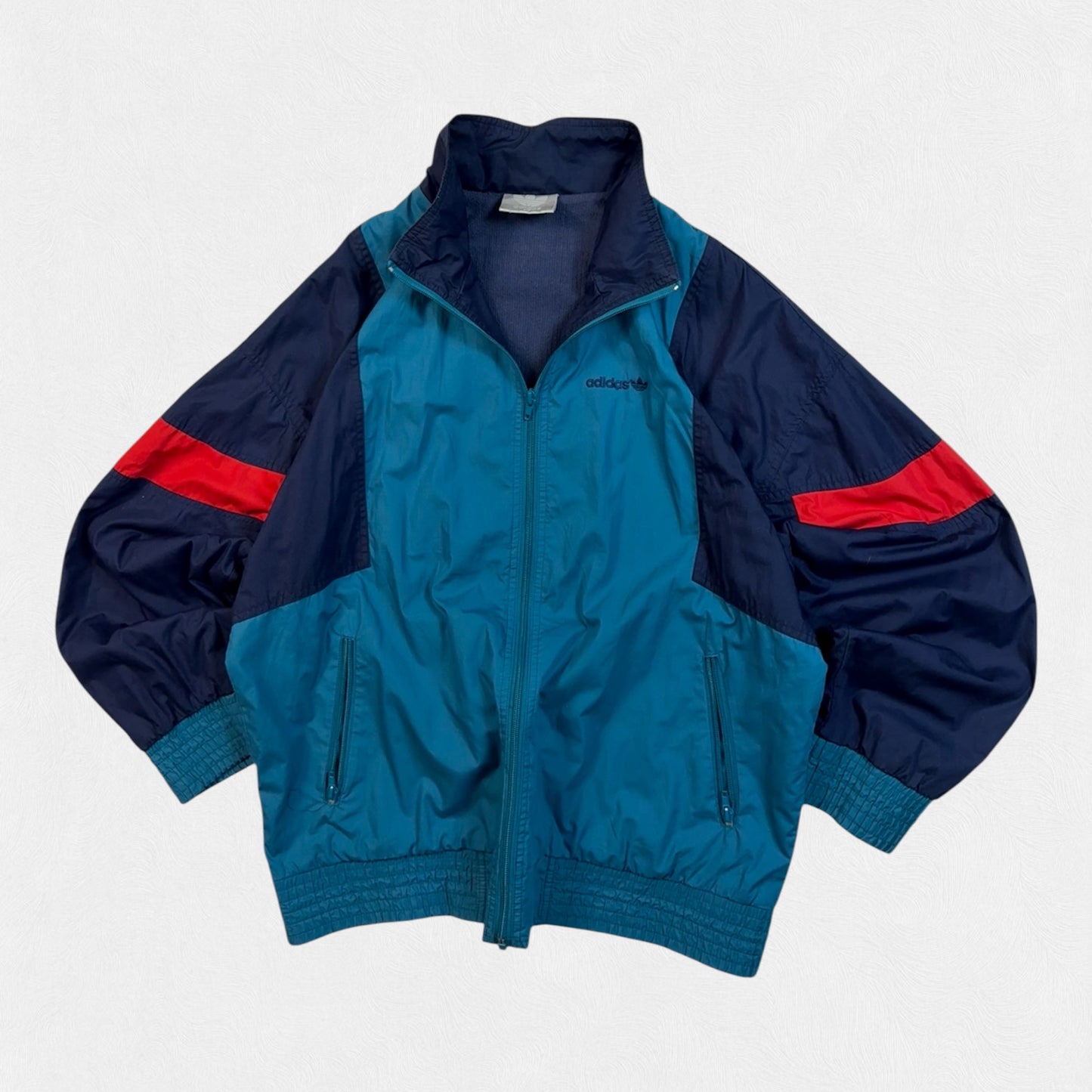 Vintage 90s Adidas originals colour block track jacket (L)