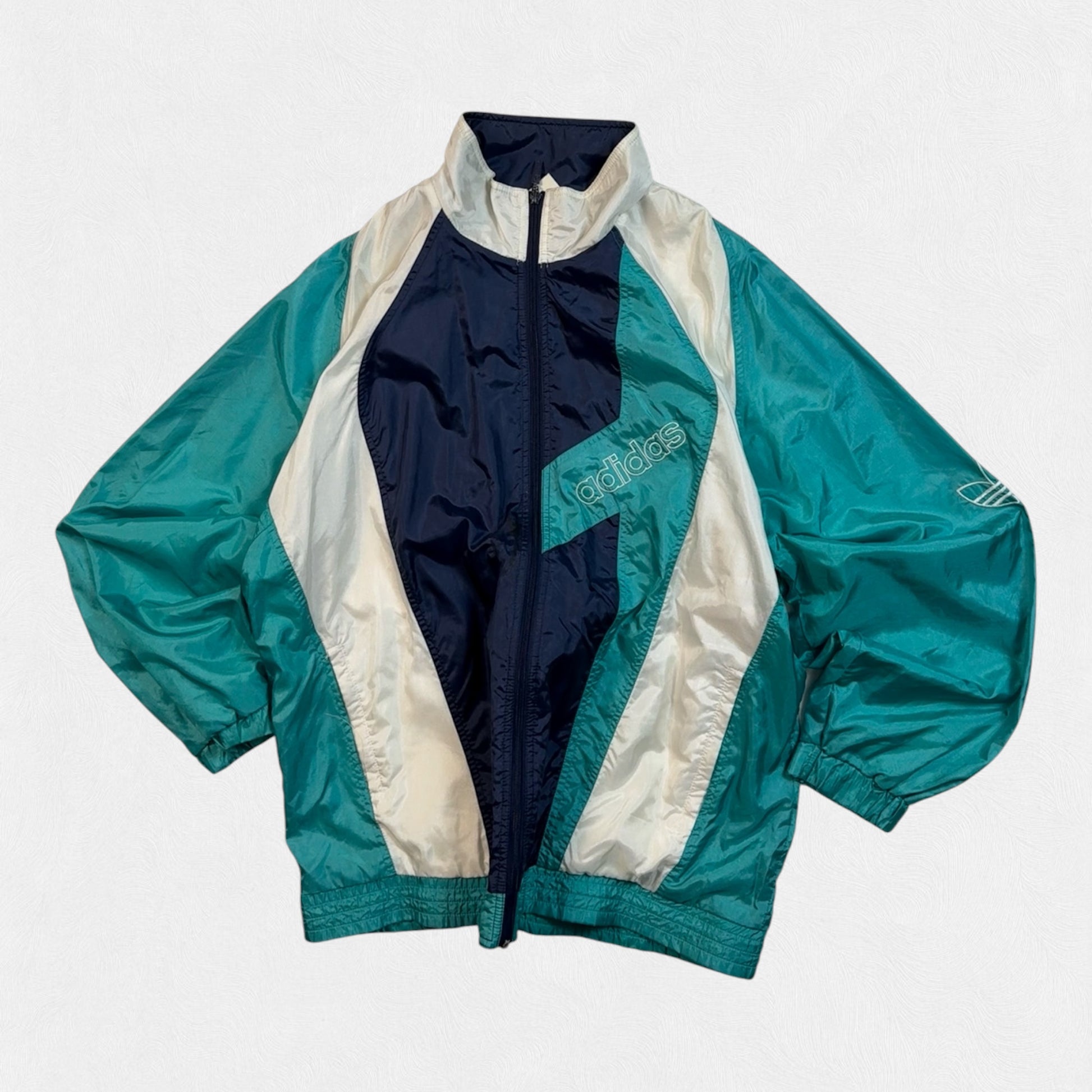 Vintage 90s Adidas originals colour block shell track jacket (XL)