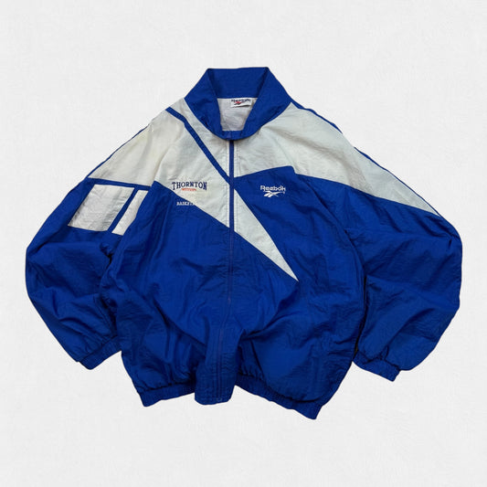 Vintage 90s Reebok abstract colour block shell track jacket (XL)