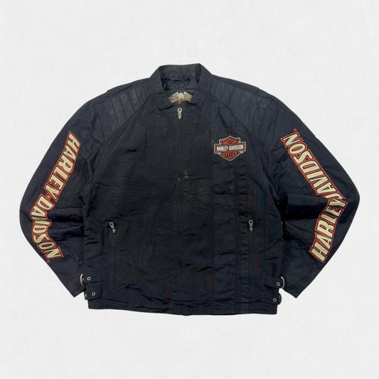 Vintage Harley Davidson motorcycle lightweight racing biker jacket (L)