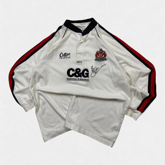 Vintage Gloucester 2004/05 Cotton Traders signed rugby shirt (XXL)