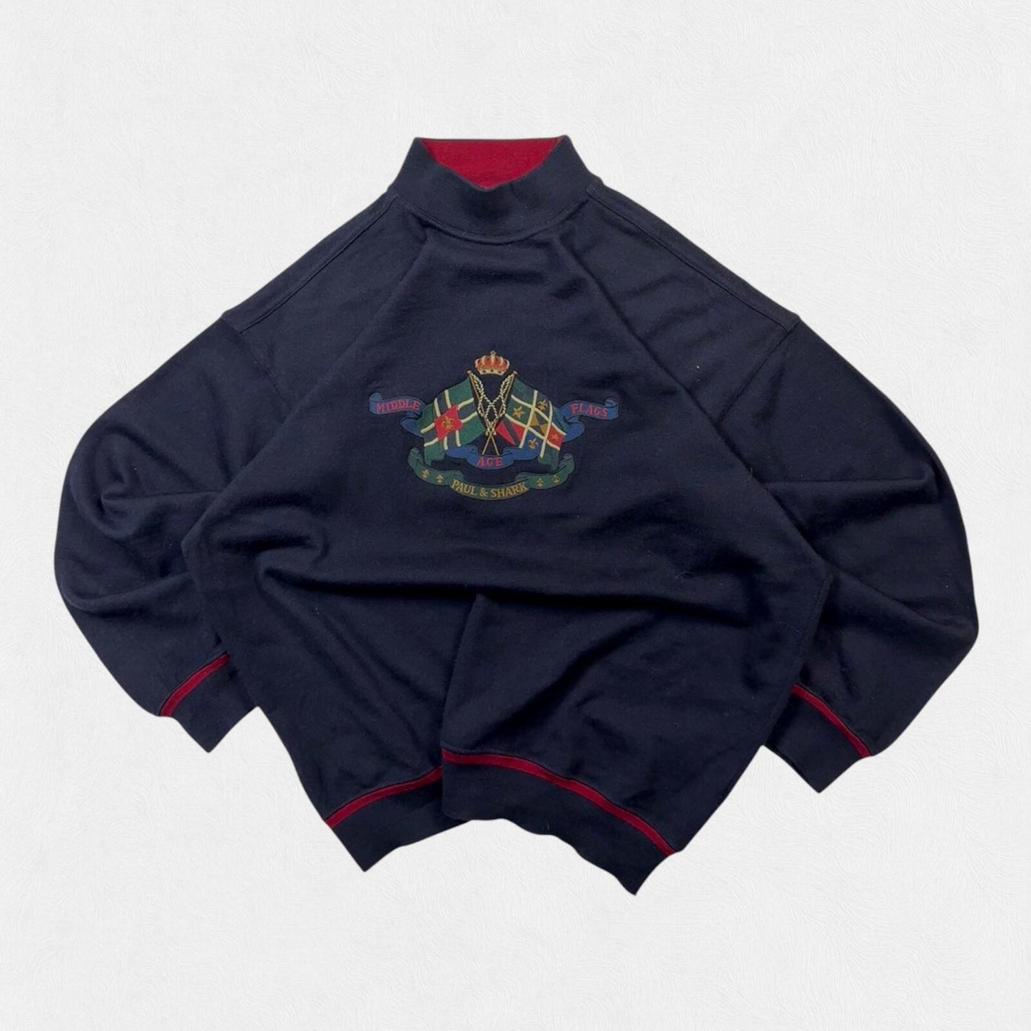 Vintage 90s Paul & Shark yachting wool knit sweater (XL)