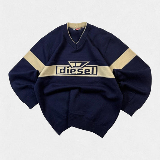 Vintage 90s Diesel spell out knit sweater (L)