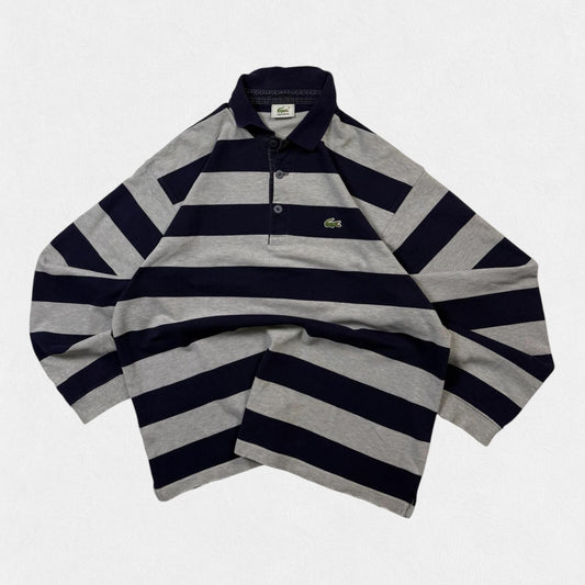 Vintage Lacoste striped rugby polo shirt (L)