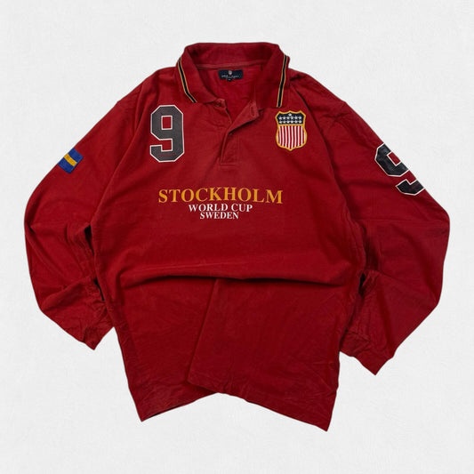 Vintage USA port long sleeve polo shirt (XL)