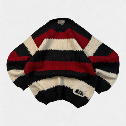 Vintage Avirex striped wool knit sweater (L)