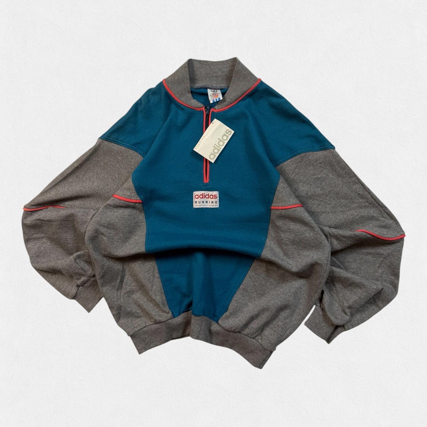Vintage BNWT 90s adidas originals running quarter zip sweatshirt (M)