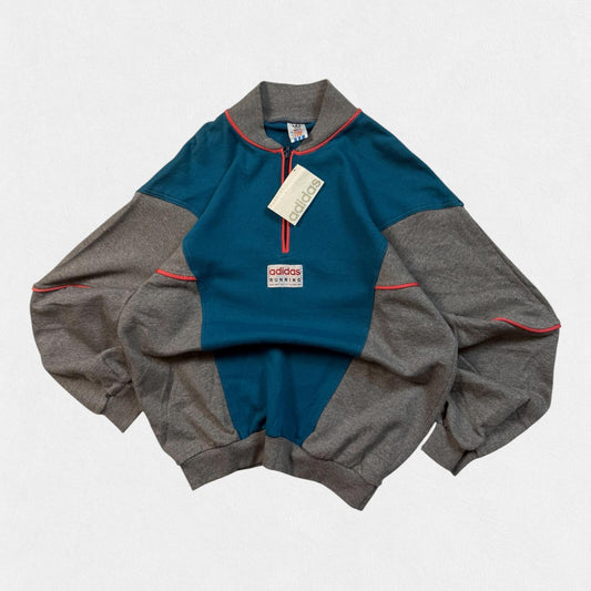 Vintage BNWT 90s adidas originals running quarter zip sweatshirt (M)