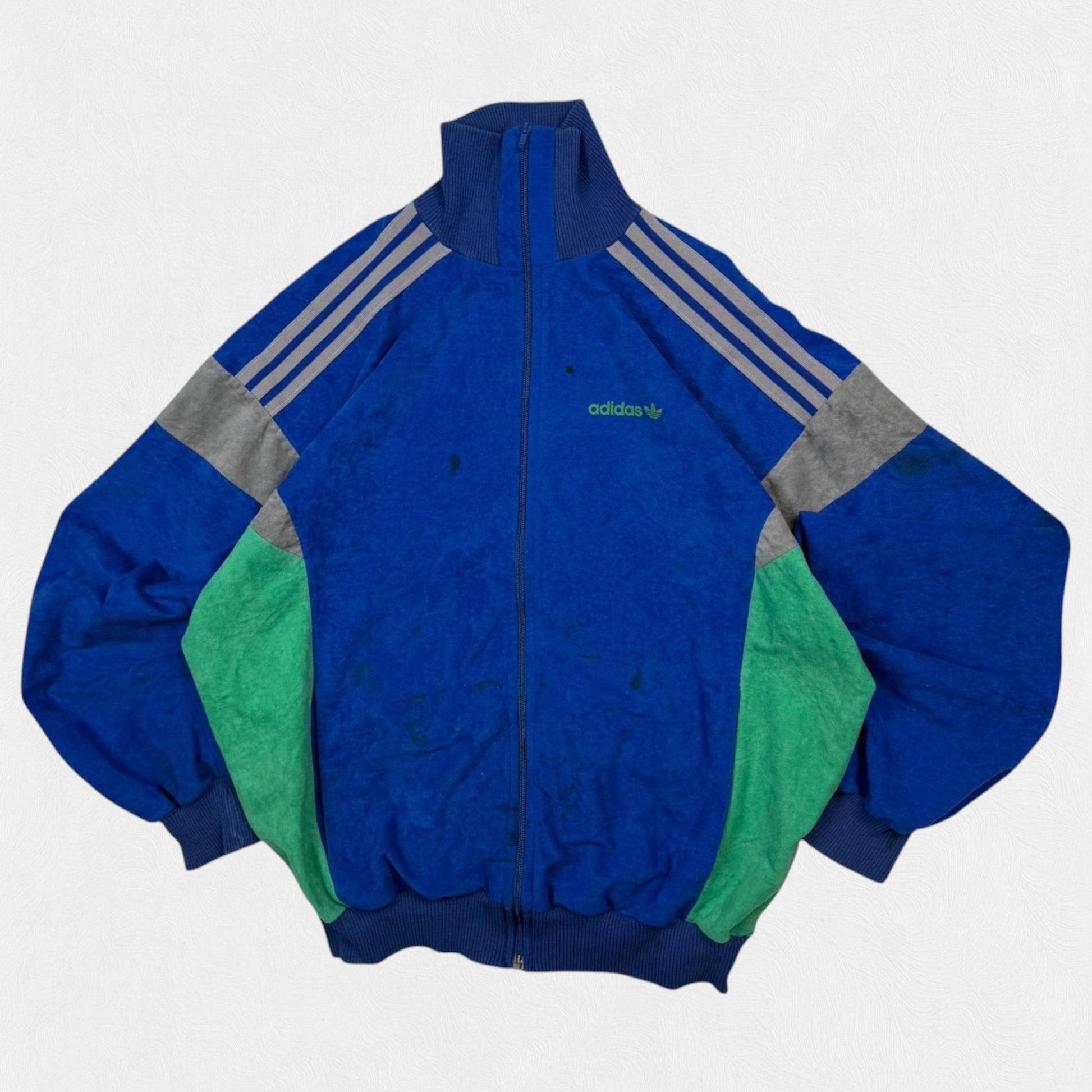 Vintage 80s Adidas Originals velour track top (S)