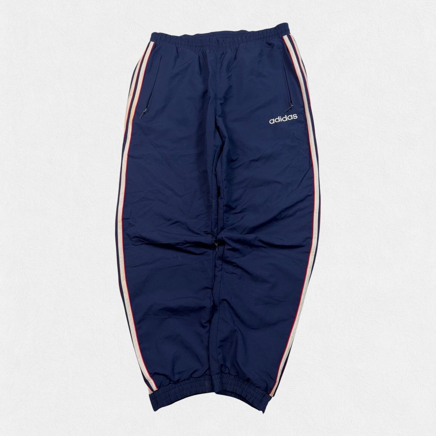 Vintage 90s adidas side stripe baggy track pants (M)