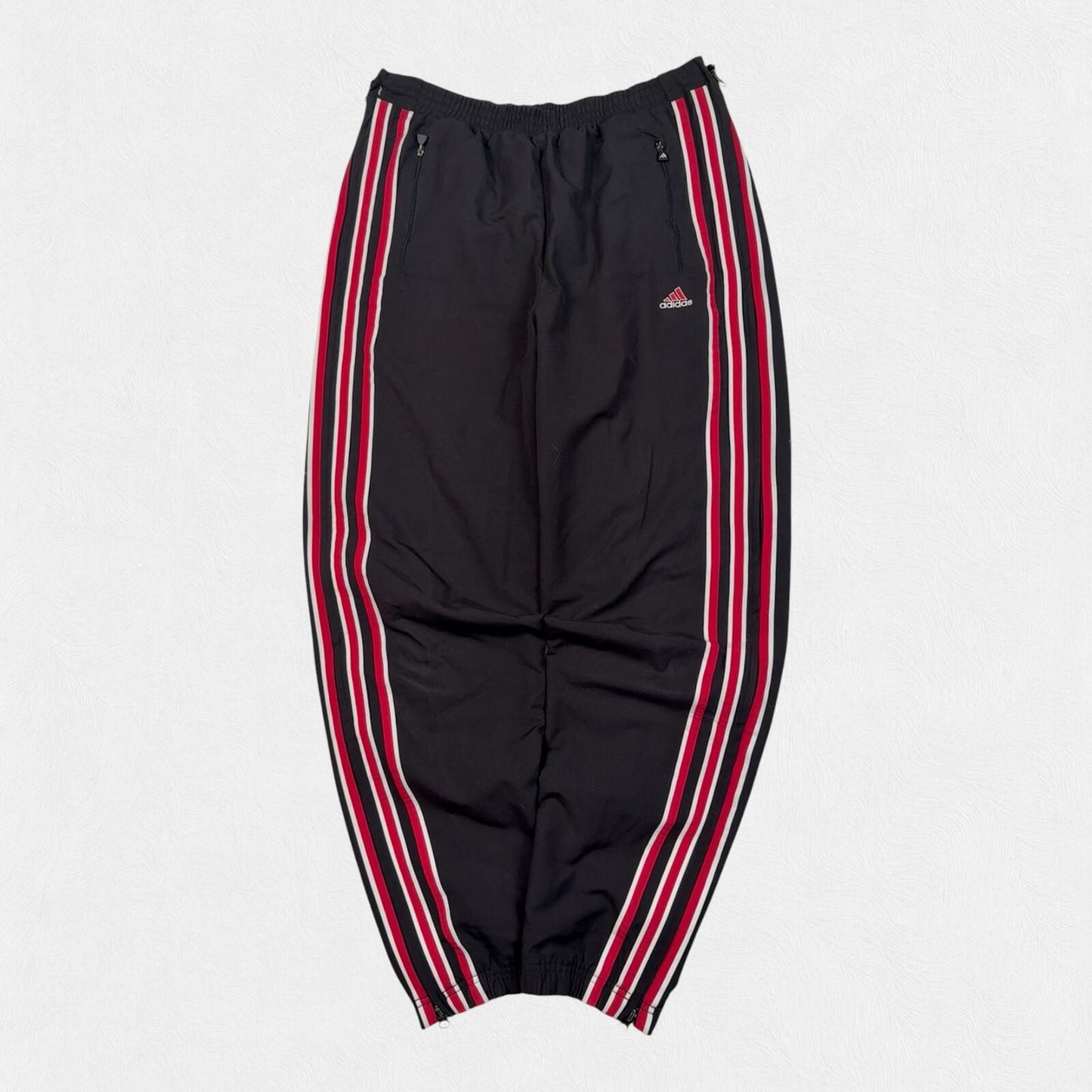 Vintage 90s adidas side stripe baggy track pants (M)