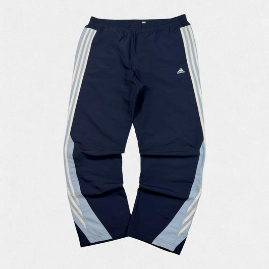Vintage Y2K adidas side stripe baggy track pants (L)