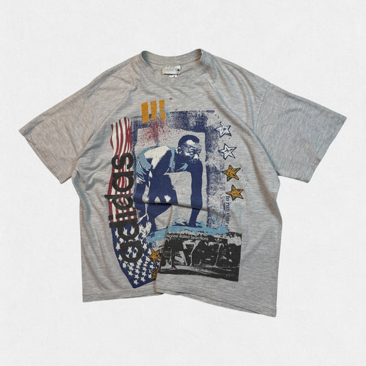 Vintage 90s Adidas Usain Bolt graphic tee (M)