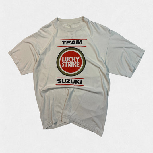 Vintage 90s Lucky strike team Suzuki graphic tee (L)