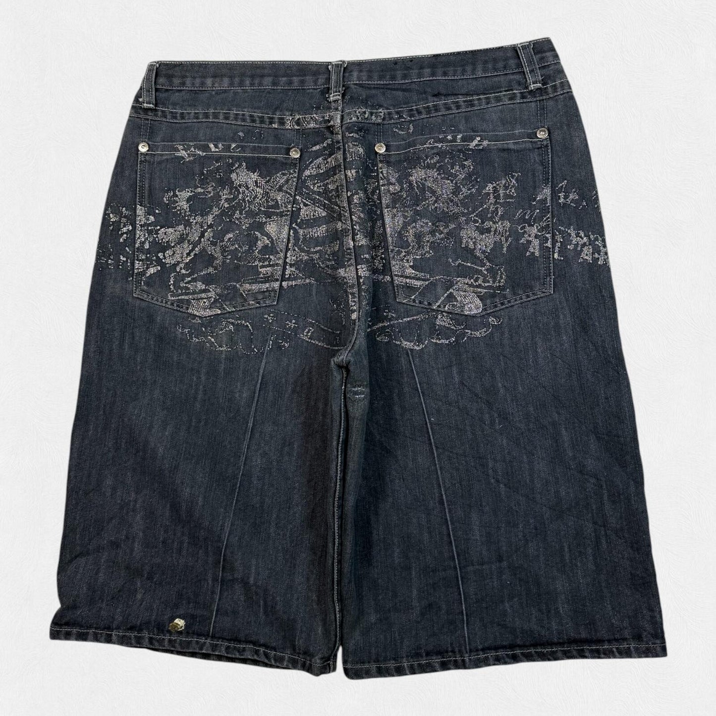 Vintage Y2K baggy hip hop denim jorts (W40)