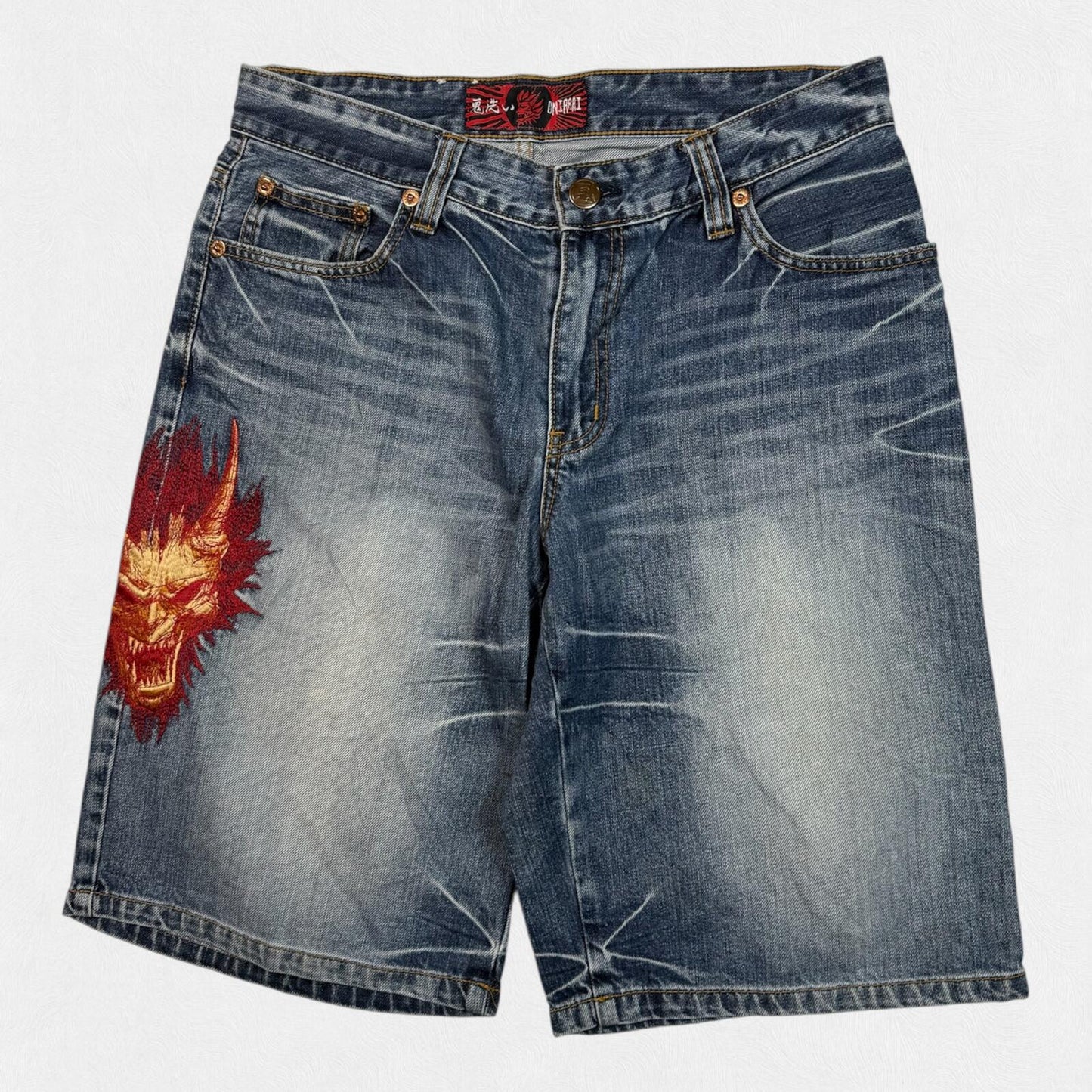 Vintage Y2K hip hop baggy jorts (W32)