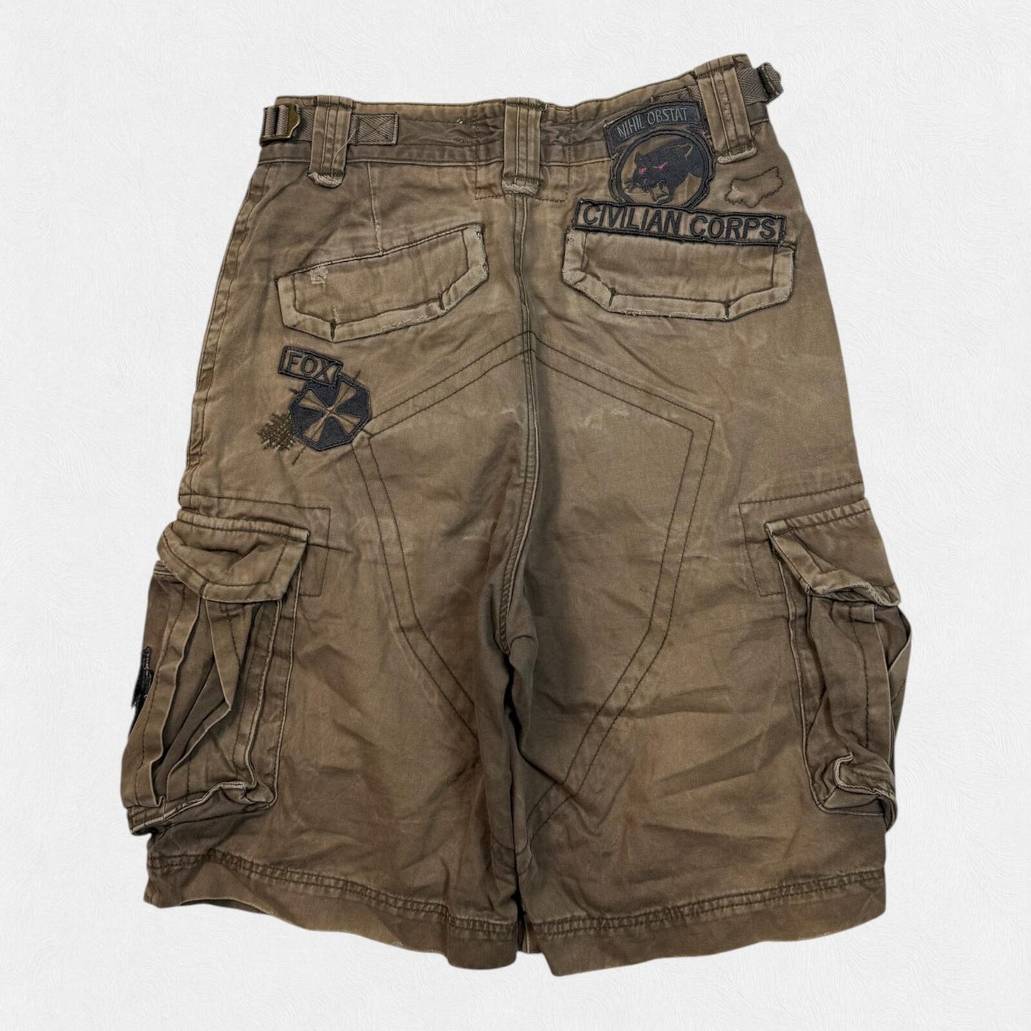 Vintage Y2K baggy hip hop cargo shorts (W30)