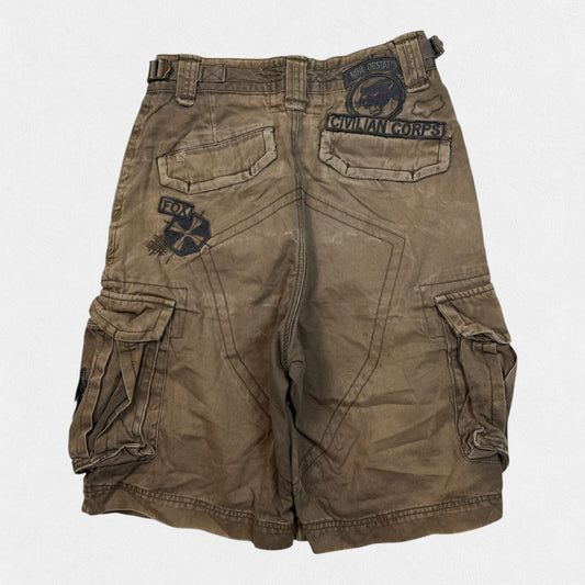 Vintage Y2K baggy hip hop cargo shorts (W30)