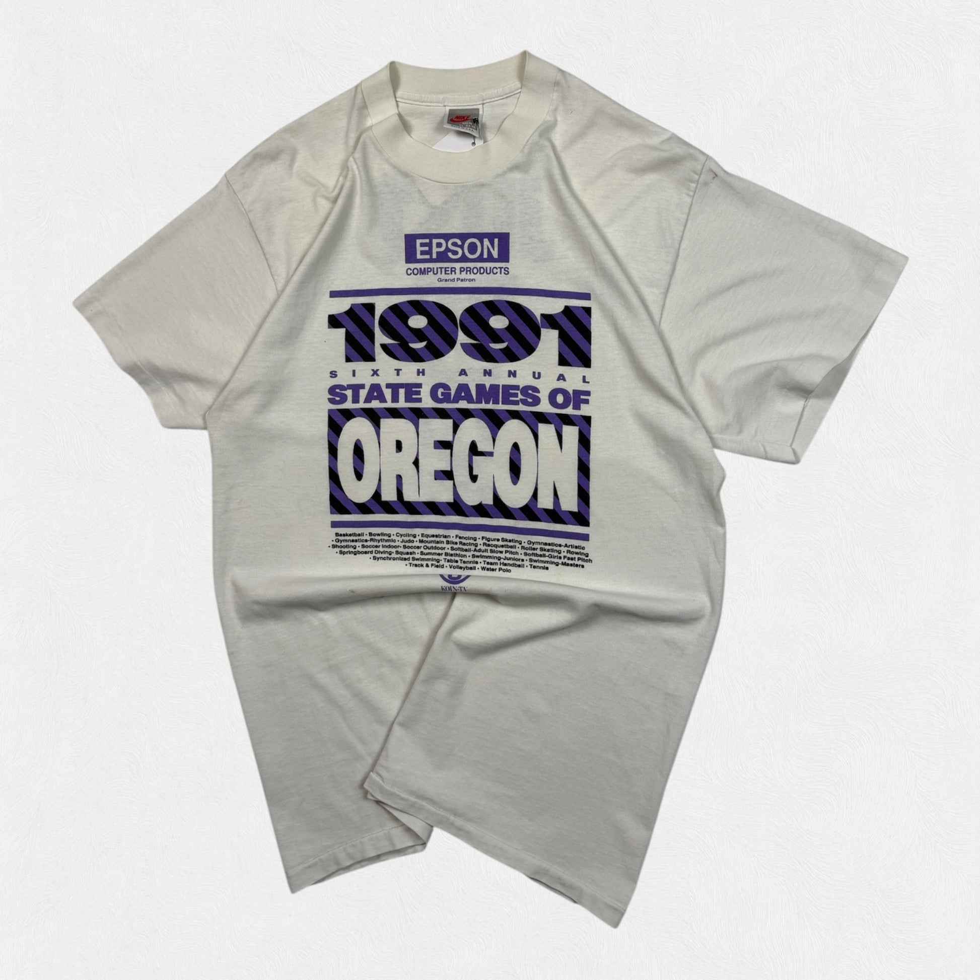 Vintage 90s Nike Oregon state games 1991 graphic tee (XL)