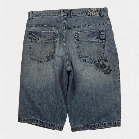 Vintage Y2K Piping hot baggy hip hop jorts (W36)