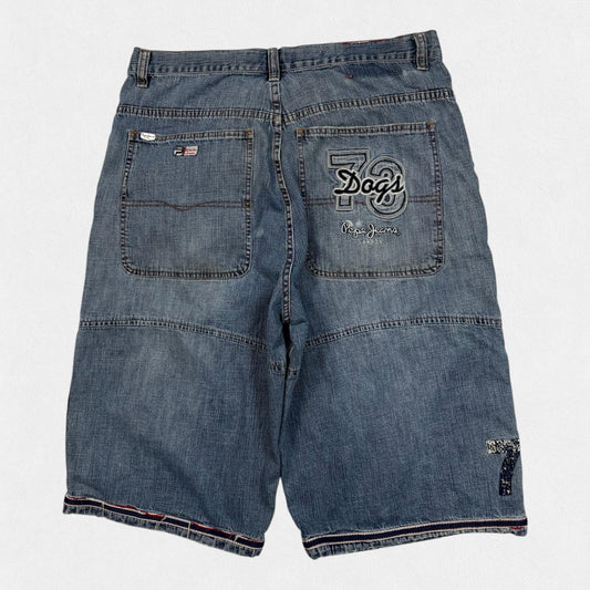Vintage Y2K Pepe Jeans baggy hip hop denim shorts (W38)