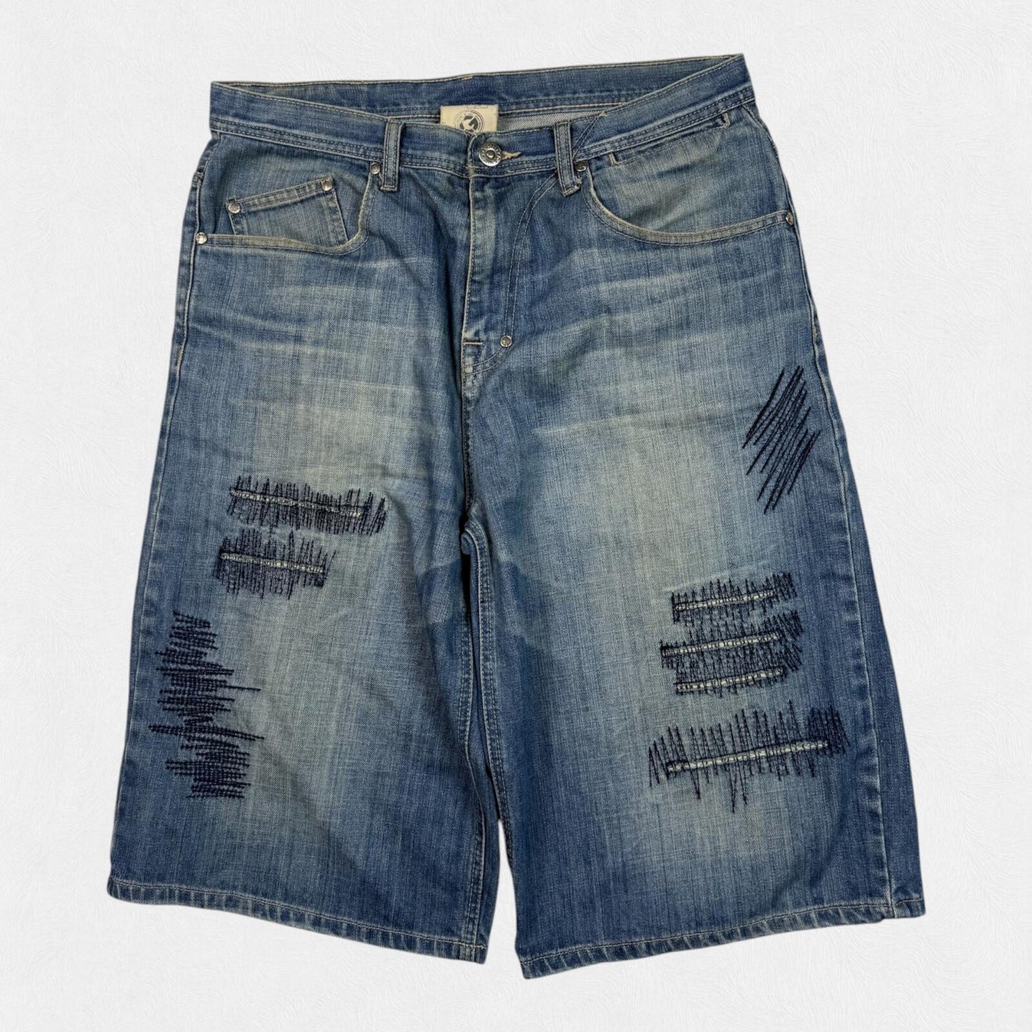 Vintage Y2K G Unit baggy hip hop jorts (W34)