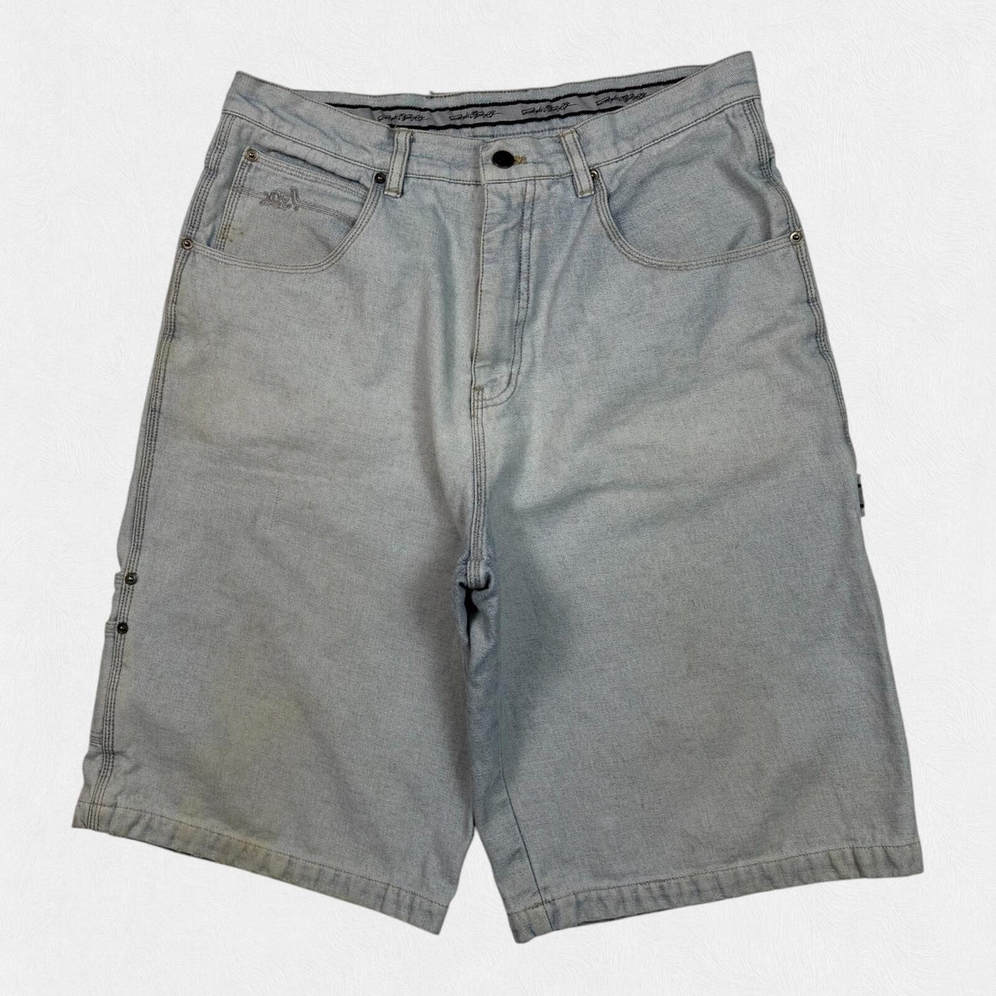Vintage Y2K baggy hip hop carpenter denim jorts (W34)