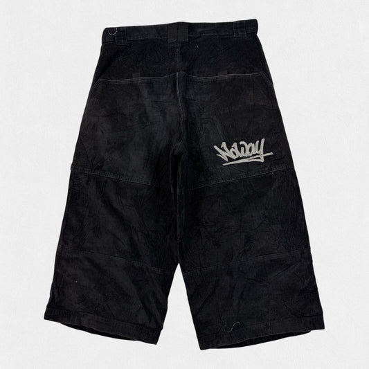Vintage Y2K corduroy baggy hip hop shorts (W34)