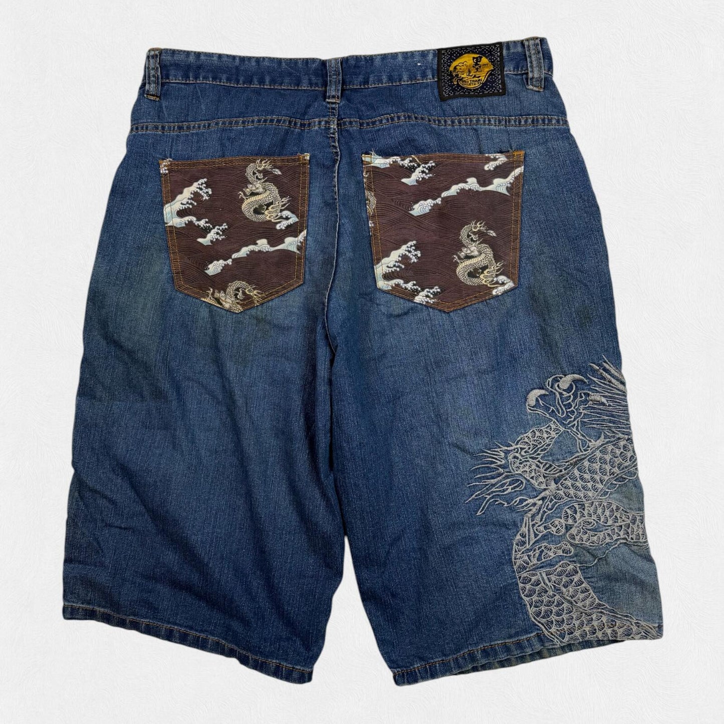 Vintage Y2K Big train baggy hip hop jorts (W40)