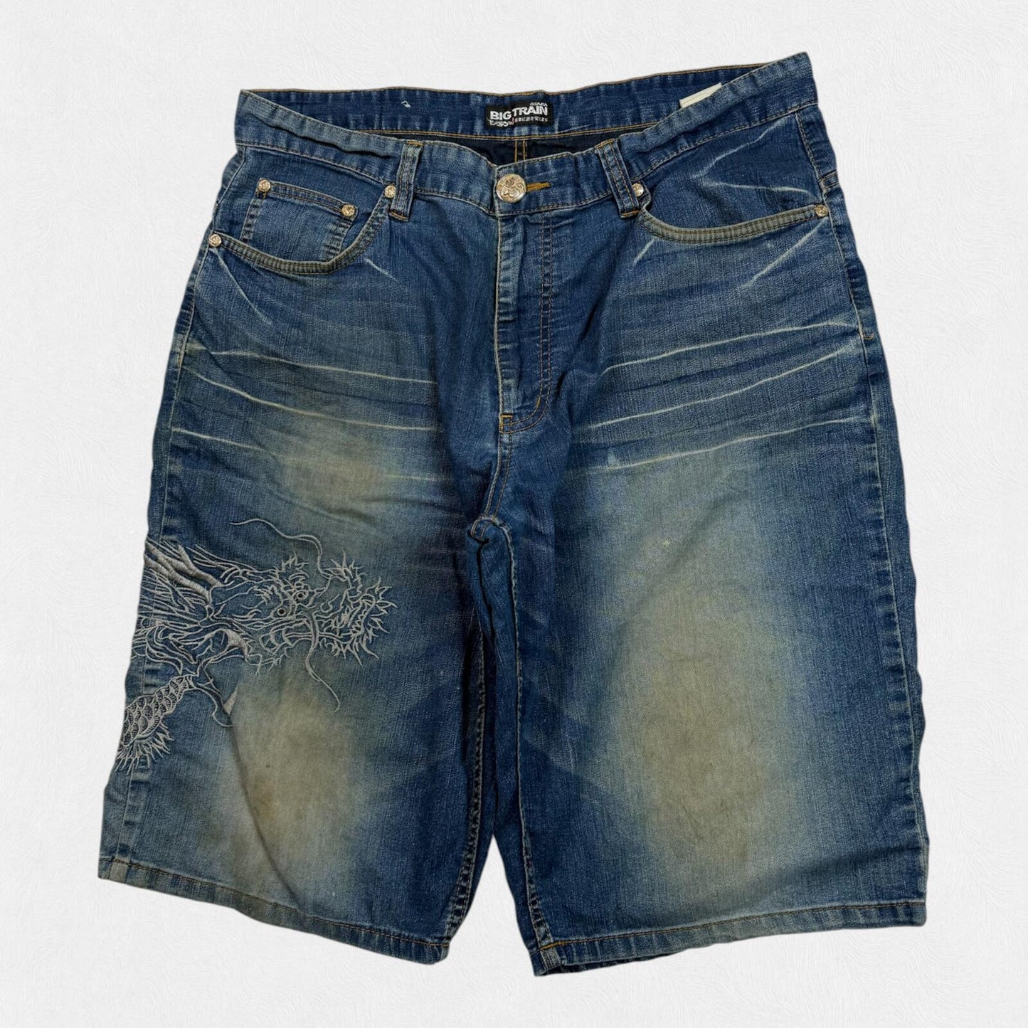 Vintage Y2K Big train baggy hip hop jorts (W40)