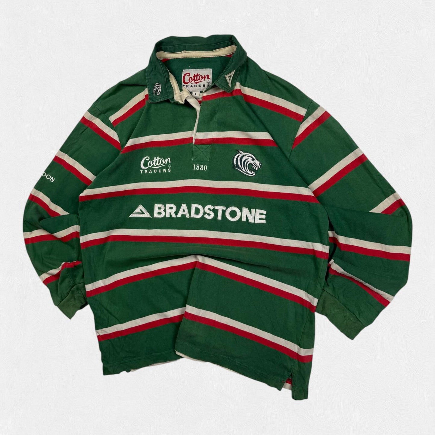 Vintage Leicester Tigers 2005-07 Cotton Traders rugby shirt (L)