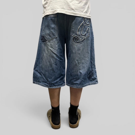 Vintage Y2K G Unit baggy hip hop jorts (W34)