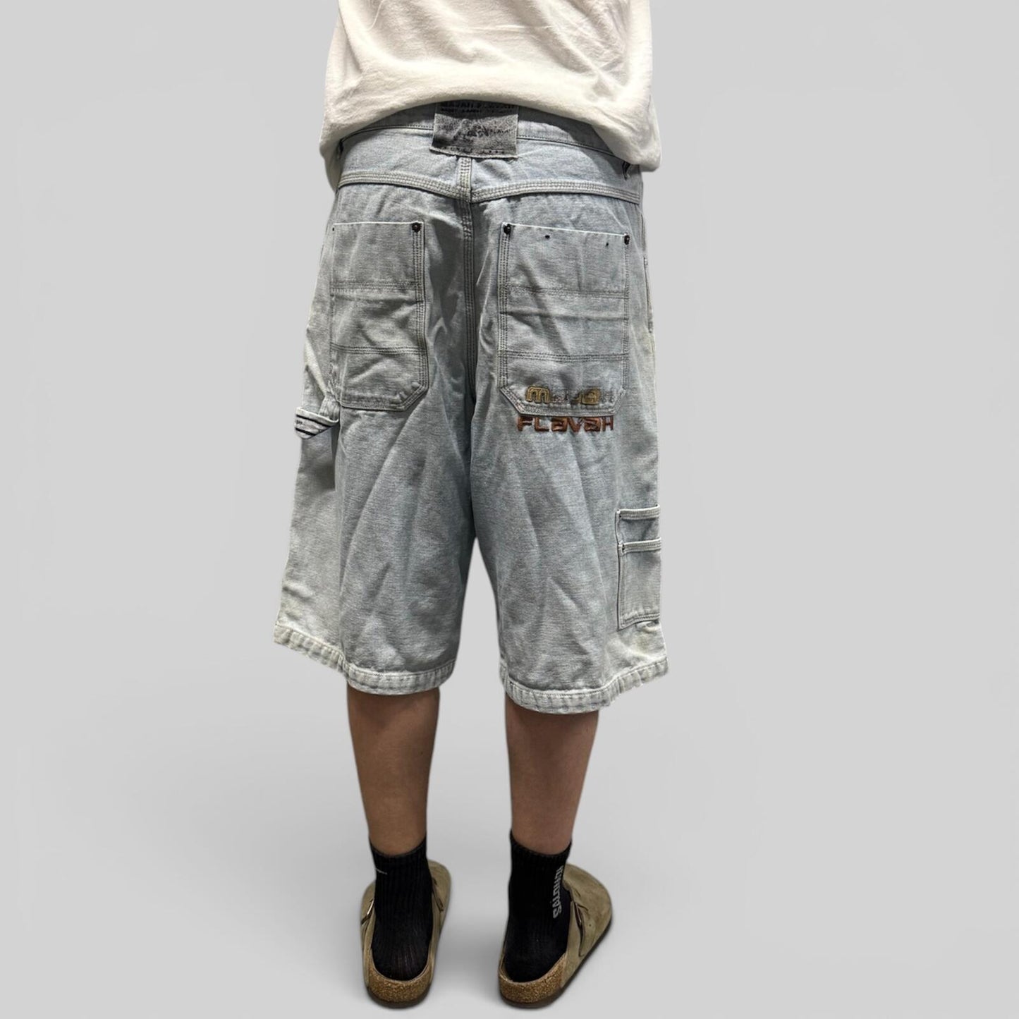 Vintage Y2K baggy hip hop carpenter denim jorts (W34)