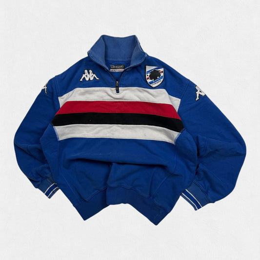 Vintage Sampdoria Kappa football quarter zip sweatshirt (XXL)