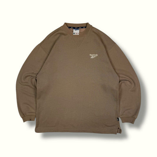 Vintage Reebok mini logo sweatshirt brown