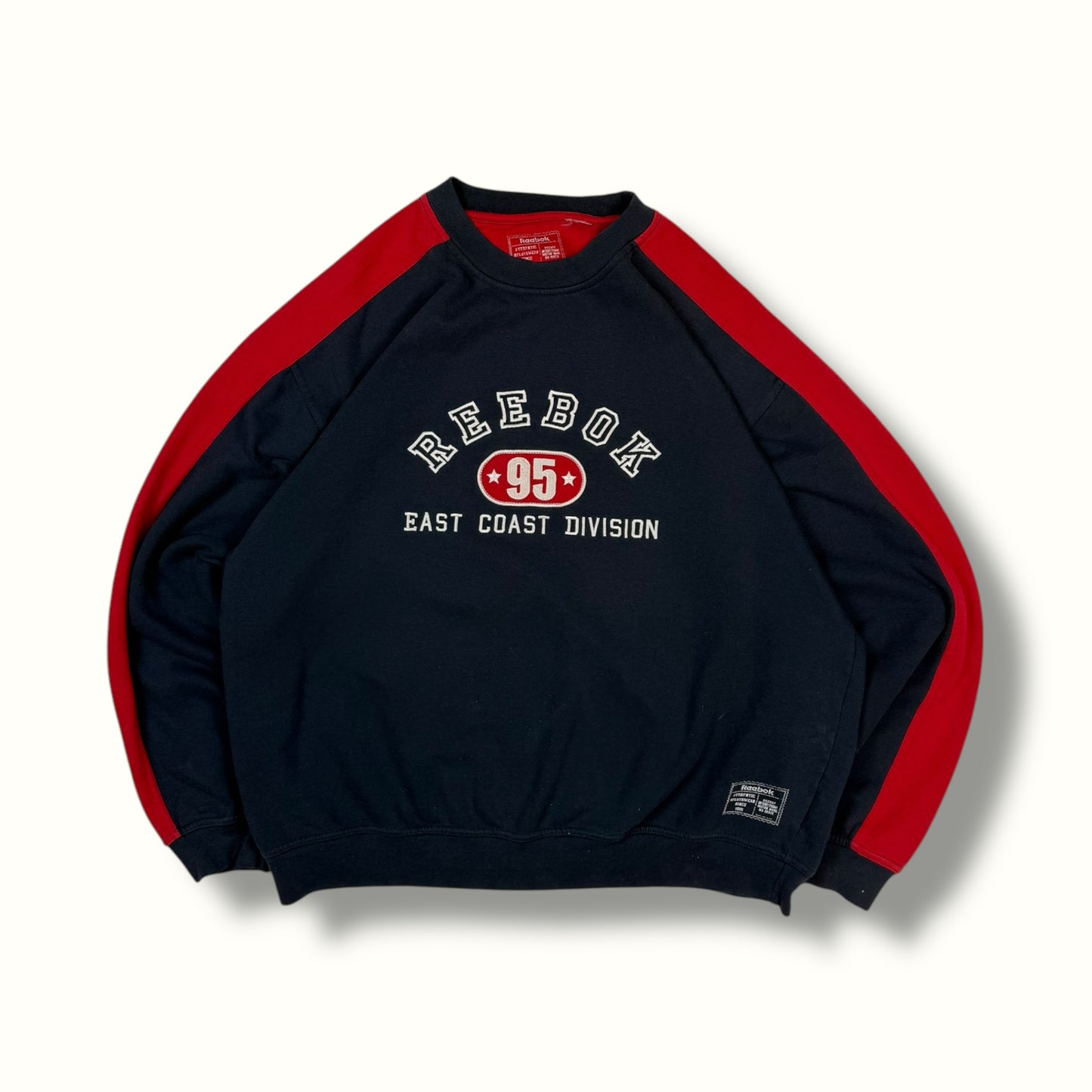 Reebok spell out sweatshirt navy and red