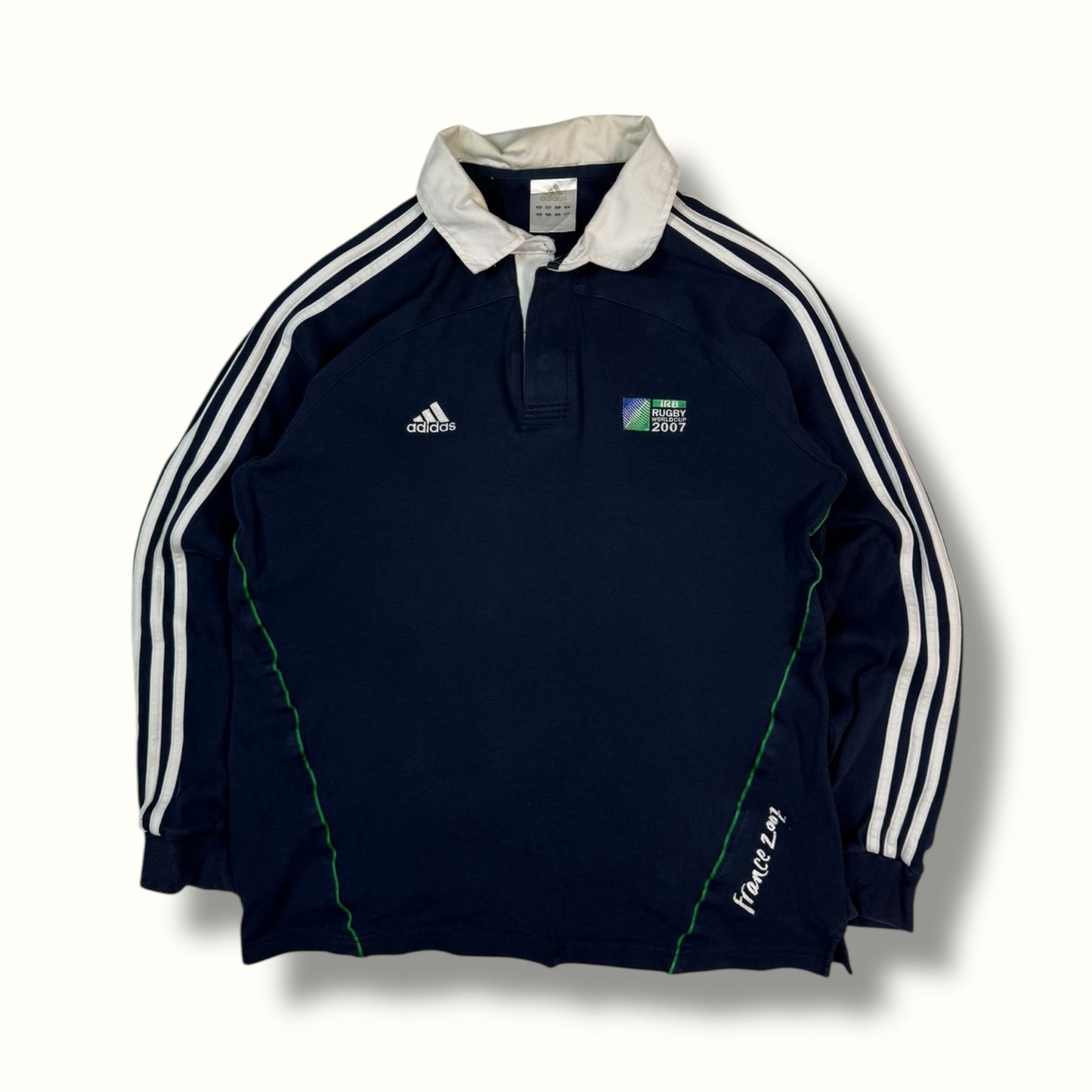 Adidas France rugby world cup 2007 rugby shirt navy