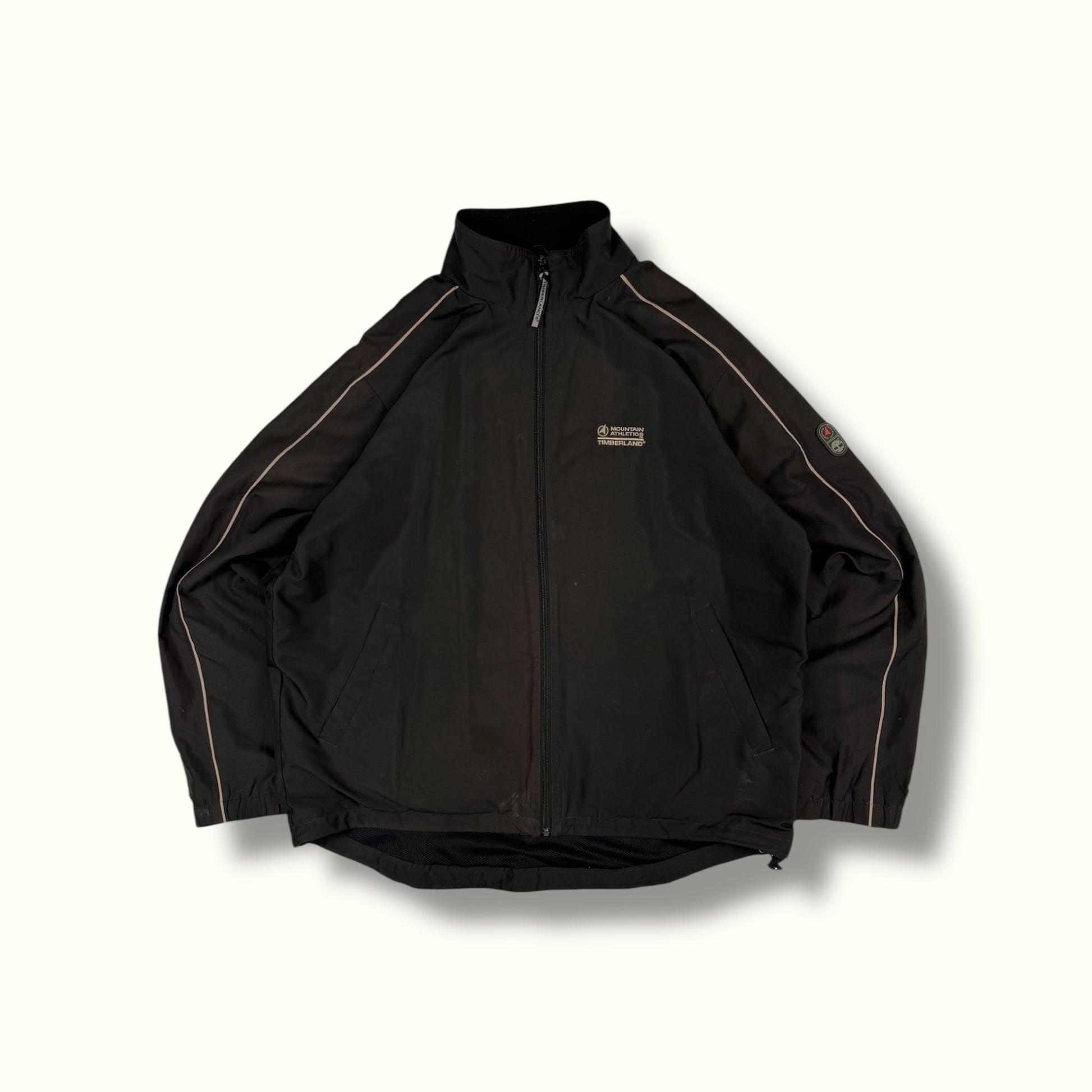 Vintage Timberland mountain athletics jacket black with piping