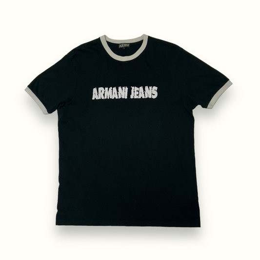 Vintage Armani jeans ringer tee (L)