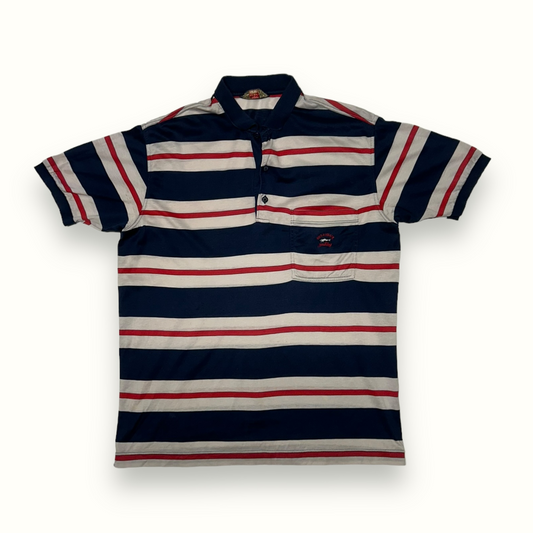 Vintage 90s Paul & Shark striped polo shirt (XL)