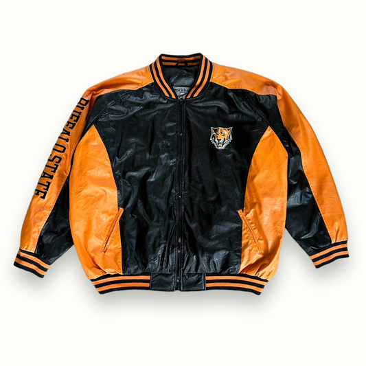 Vintage Steve & Barry's Buffalo state leather jacket (3XL)